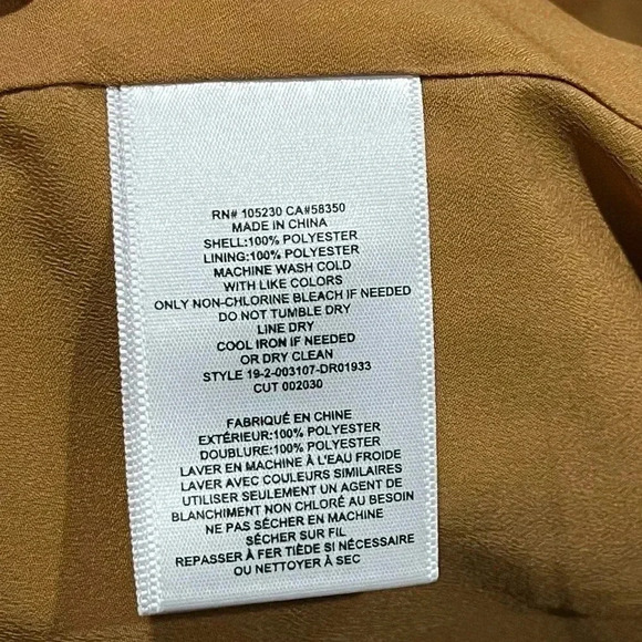 JOIE Puck Tie Waist Lined Keyhole Crepe Mini Dress in Oak Size S - Picture 12 of 12